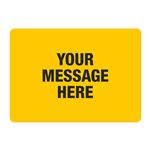 Custom Worded Industrial Decals - Blank -Yellow